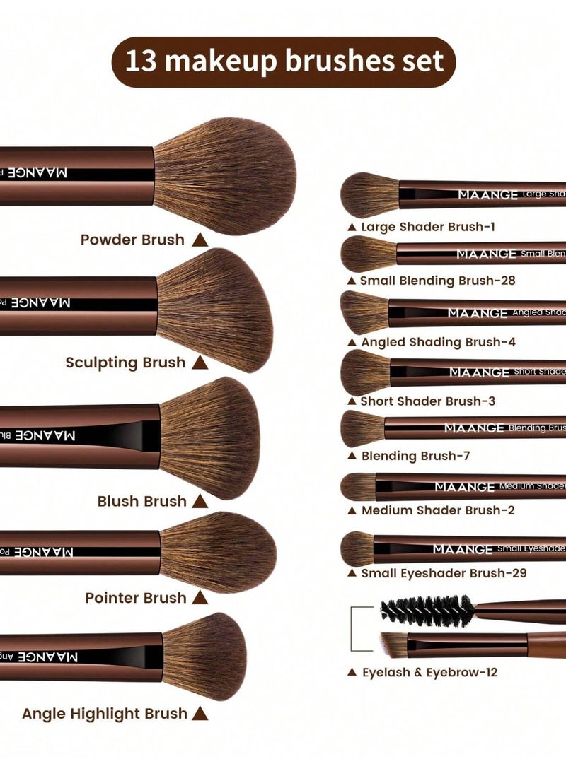 مانجي مجموعة فرش المكياج الاحترافية من ماانج، بتصميم أنبوبي طويل ناعم - Image 2