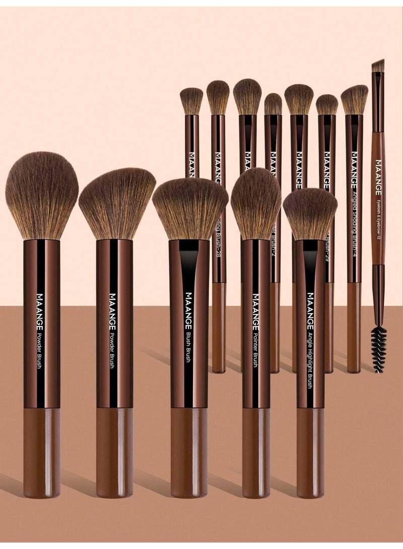 مانجي مجموعة فرش المكياج الاحترافية من ماانج، بتصميم أنبوبي طويل ناعم - Image 1