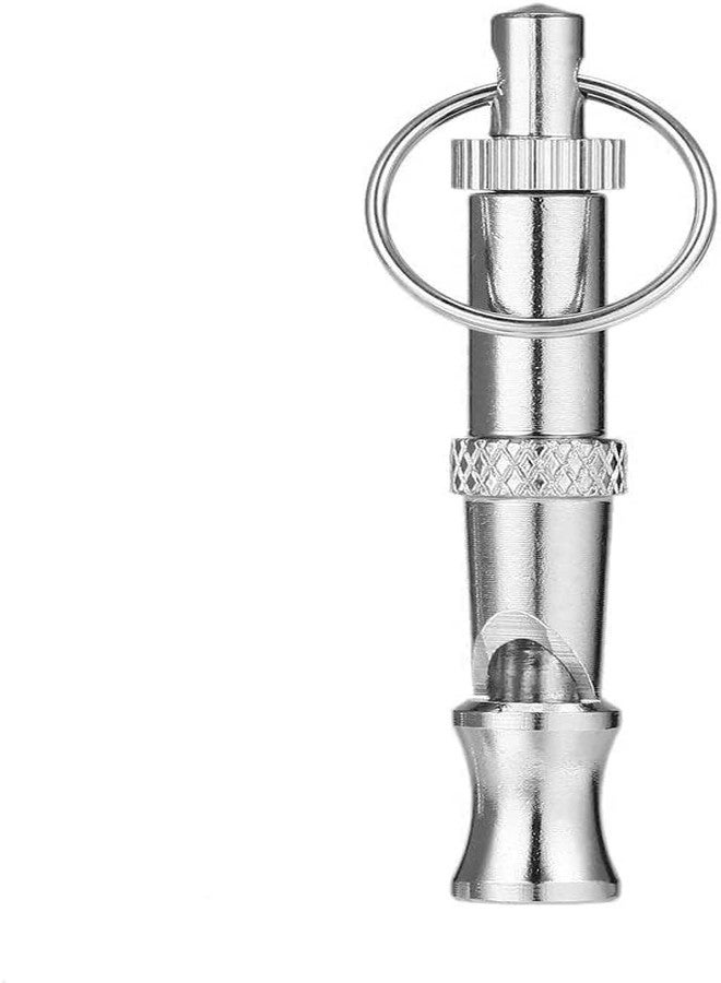 Jizlan Silver Pets Whistle Adjustable Pet Training Sound Control Stainless Steel Puppy Bark Whistles with Suspendable Key Chain Dogs Training and Behavior Aids - Image 4