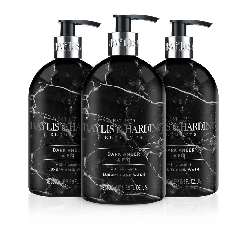 Baylis & Harding Baylis Harding Dark Amber Fig Elements Hand Wash 500 ml Pack of 1 Vegan Friendly - Image 1