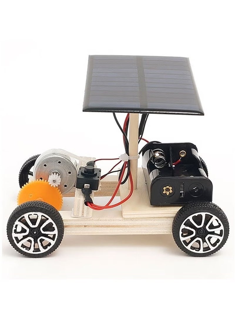 مجموعات نماذج السيارات الشمسية للبناء عدد 2 مجموعة أدوات STEM تعليمية للأطفال والمراهقين سيارة سباق تعمل بالطاقة الشمسية مشروع هندسي وتجارب علمية DIY - Image 4