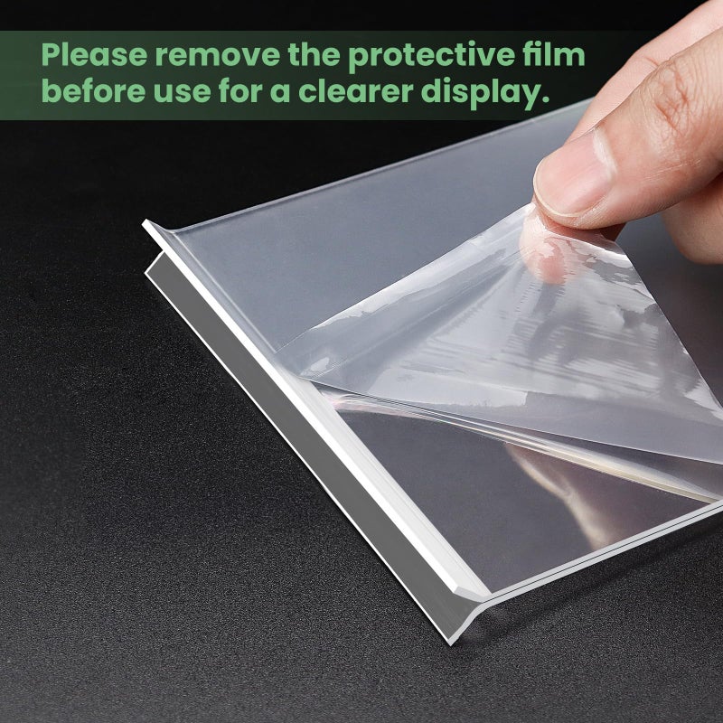 NICELINK Acrylic Sign Holder 4x6, 21 Pack Clear Table Menu Vertical Double Sided Display, Plastic Menu Stand Paper Holder Suitable for Restaurants Office Store Show Fair - Image 5