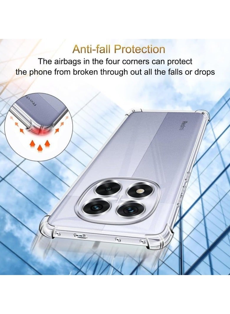 حافظة شفافة لهاتف شاومي ريدمي نوت 14 برو نحيفة جداً مصنوعة من TPU مع واقي زوايا ووسادة هوائية لحماية من السقوط ومضادة للصدمات والخدوش غلاف هاتف شفاف لريدمي نوت 14 برو - Image 3