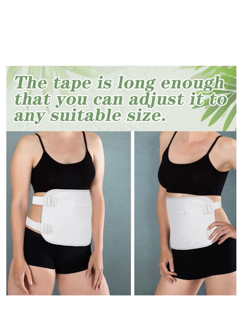 Excefore Castor Oil Wrap Pack Cotton, 4 Pcs Include 2 Waist and 2 Neck, Reusable Compress Castor Oil Pack Wrap, for Liver Detox Waist and Neck Wrap for Thyroid, Castor Oil Not Included (White) - Image 5