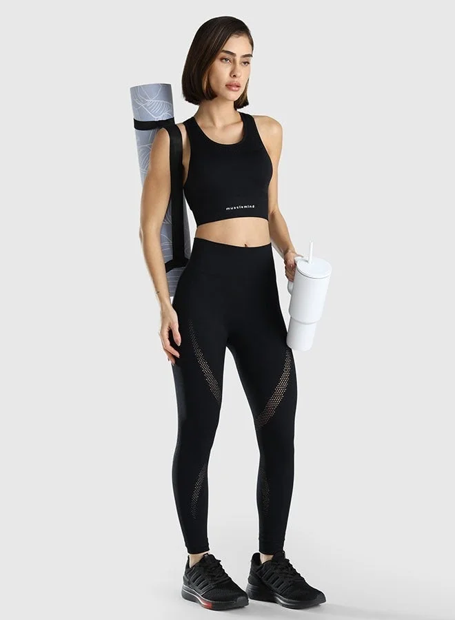 Musclemind black Seamless Sports Bra for Women | Best Price UAE
