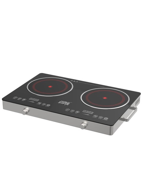 1800W Infrared Double Burner Electric Hot Plate – Portable Cooktop For Dorms, Camping & Small Kitchens