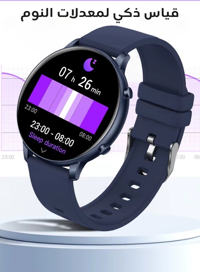 AOLON GTR Smart Watch Bluetooth Talk Heart Rate Blood Pressure DIY Wallpaper Sports Waterproof Smart Watch Blue - Image 4