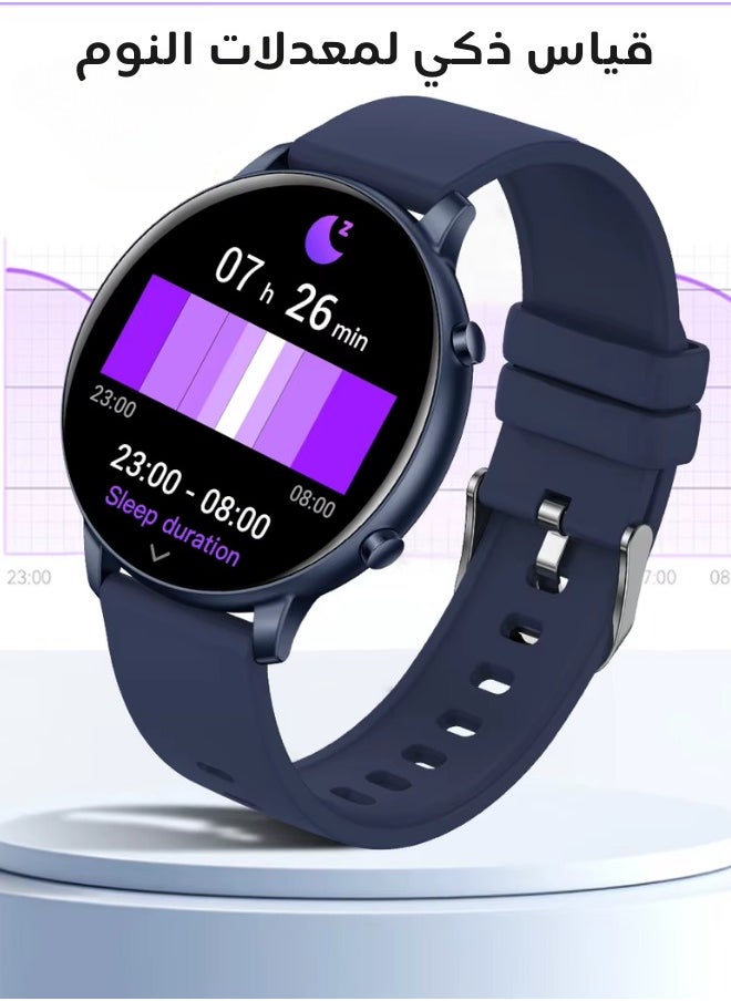 AOLON GTR Smart Watch Bluetooth Talk Heart Rate Blood Pressure DIY Wallpaper Sports Waterproof Smart Watch Blue  - Image 2
