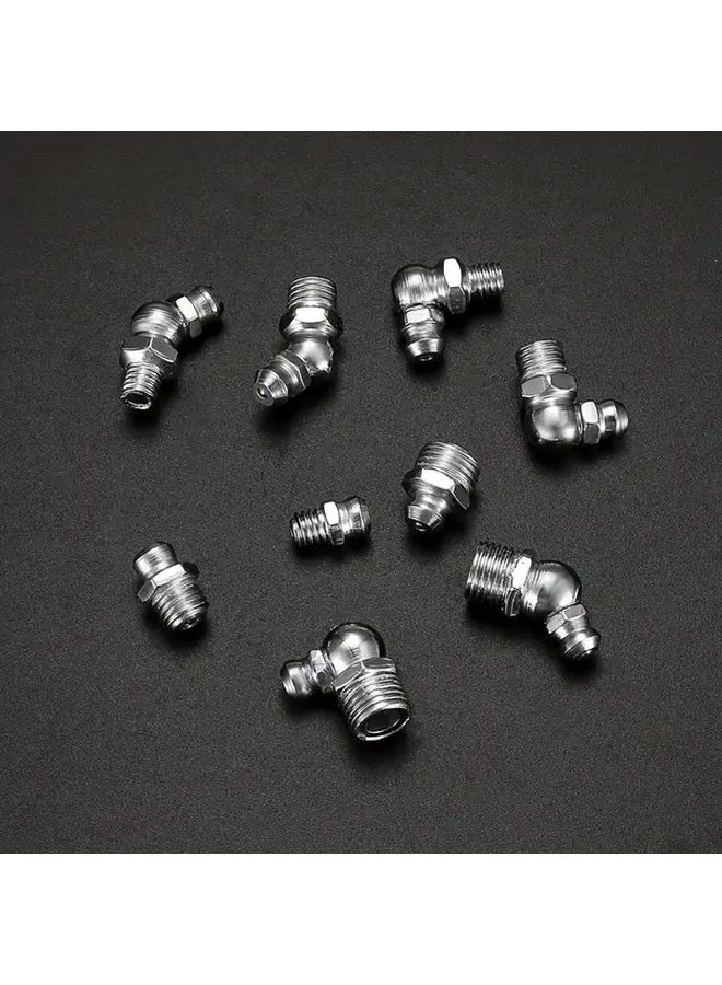 45Pcs Metric Grease Fitting Set M6 M8 M10 With 180 45 90 Degree Angles For Hydraulic Lubrication - Image 5