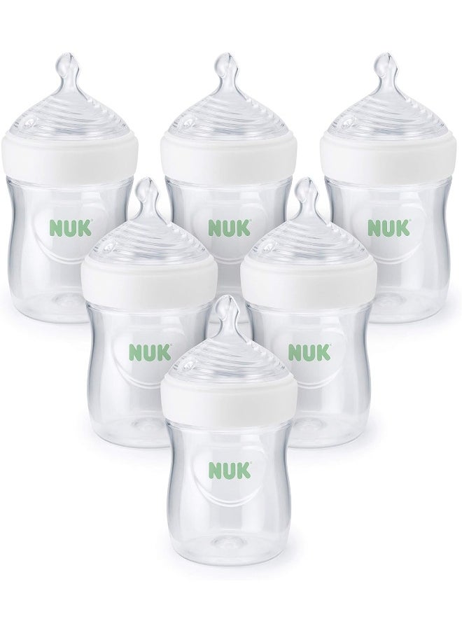 NUK NUK Simply Natural Baby Bottle with SafeTemp, 5 oz, 6 Pack  - Image 1