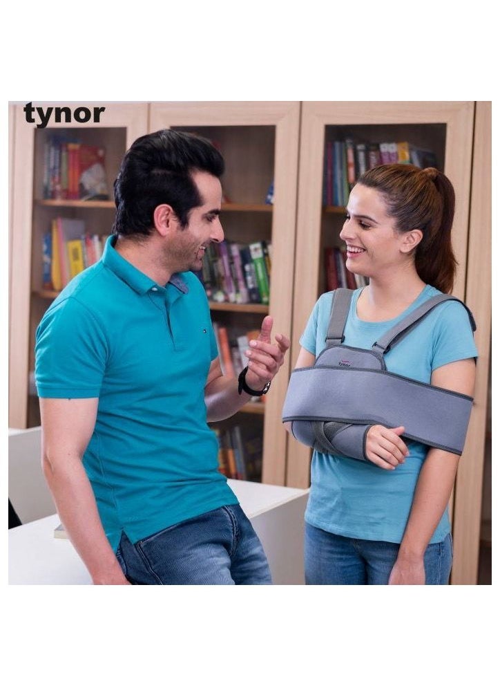 تاينور - مثبت الكتف العالمي  أحد أكثر التصاميم فعالية لتثبيط ودعم الكتف المخلوع. يستخدم هذا أيضًا في كسور عظم الترقوة ومفصل الكتف حيث لا غنى عن تثبيت المنطقة. - Image 1