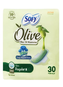 Sofy Olive Oil Moisturizer Slim Regular 30 Pads Set  - Image 1