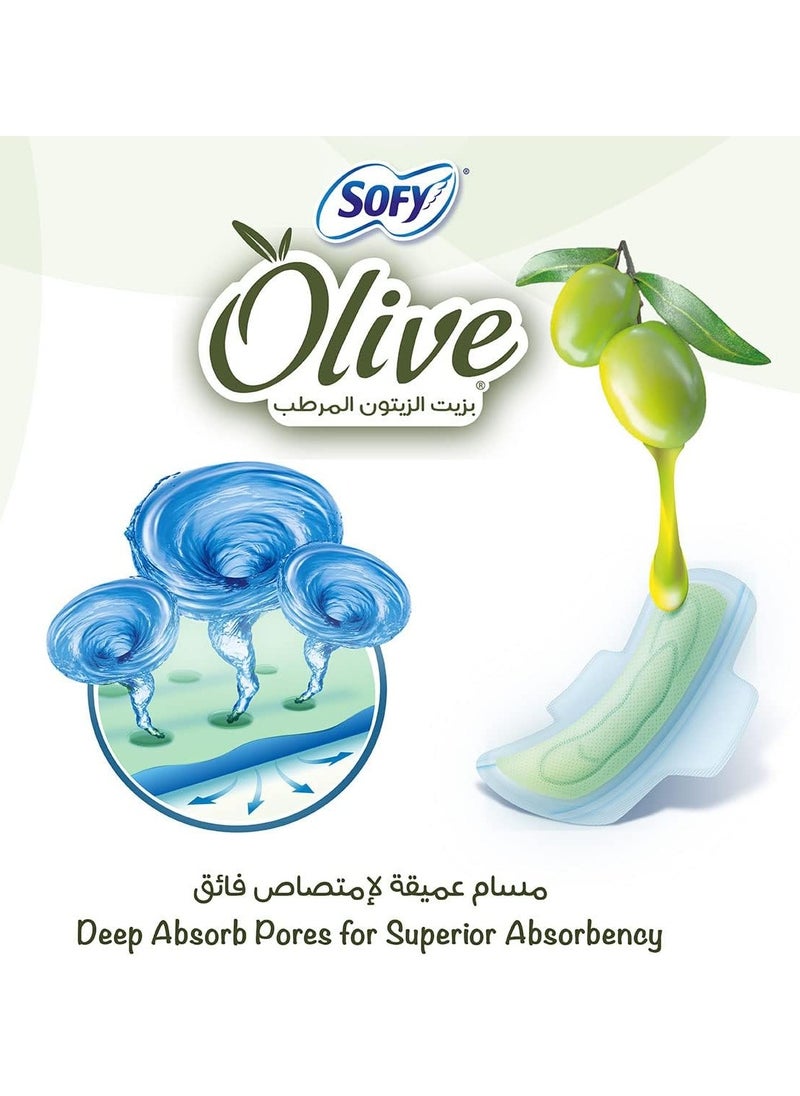 Sofy Olive Oil Moisturizer Slim Regular 30 Pads Set  - Image 4