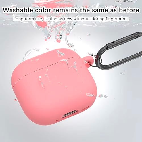 Brain Freezer Soft Silicon Cover 4th Generation Case, Compatible with AirPods 4 Gen (2024) (USB-C) with Carabiner (Device Not Included) Black - Image 4