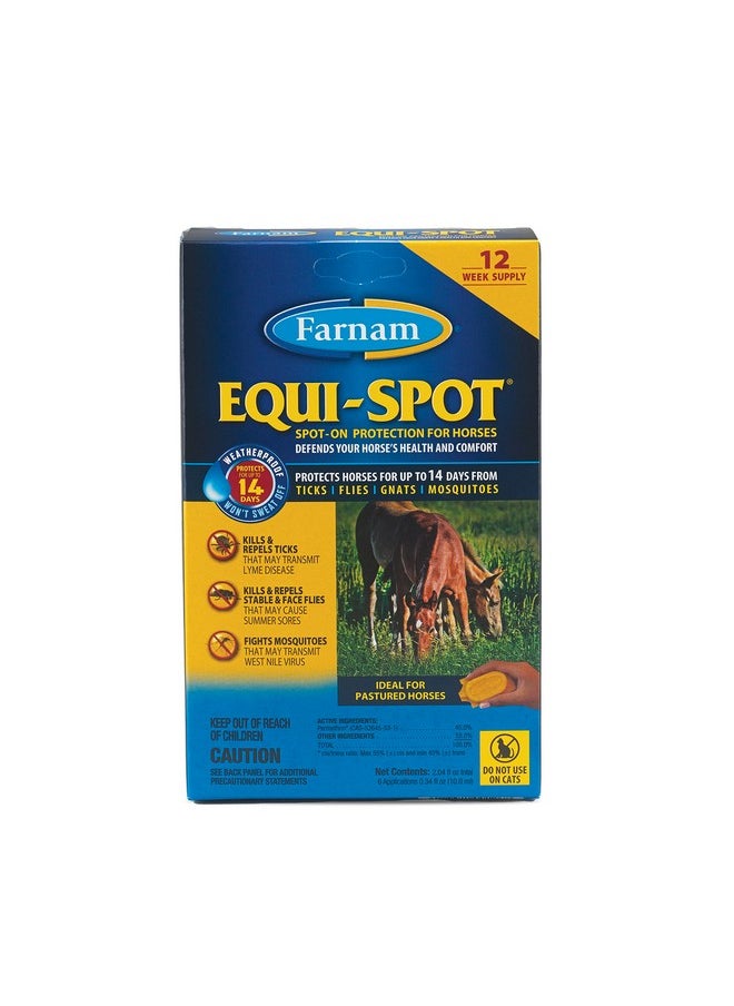 فارنام Equi-Spot، لمكافحة الذباب على الخيول، حماية طويلة الأمد، 6 تطبيقات، إمداد لمدة 12 أسبوعًا لحصان واحد  - Image 1
