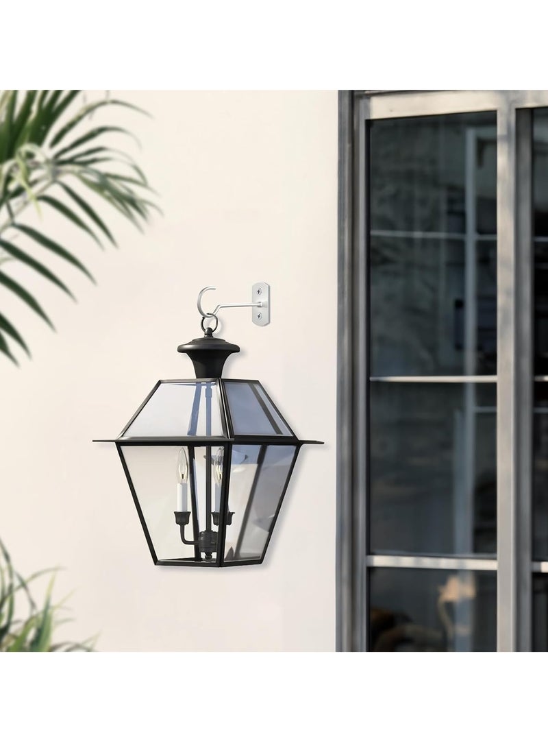 KASTWAVE 4Pack Hanging Plant Bracket, 6inch Metal Plant Hook Shepherds Hook Decorative Wall Plant Hanger for Hanging Lanterns Bird Feeder Flower Basket Home Decor - Image 3