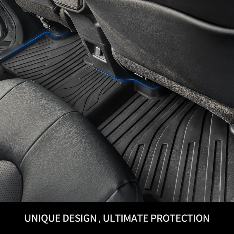 OEDRO Floor Mats Fit for Toyota Tacoma 2024 2025 2026 Double Cab Auto Trans (NOT for Hybrid), Custom TPE All Weather Floor Liners for Tacoma TRD/SR/SR5/limited Car Front&Rear 2 Row Mats - Image 4