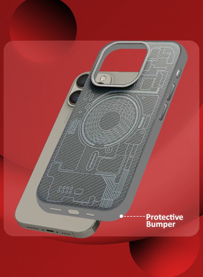 MARGOUN For iPhone 15 Pro 2 Pack Case And Screen Protector Carbon Fiber Made Slim And Light Shockproof Phone Cover Military-Grade Protection MIX4 - Image 2