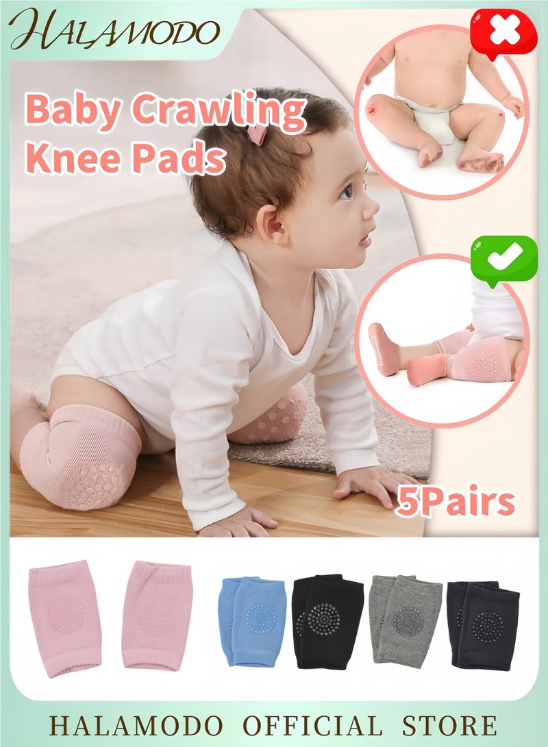 هالامودو 5 قطع واقيات زحف للركب للأطفال مضادة للانزلاق مريحة قابلة للتنفس مرنة عالية للأطفال في مرحلة تعلم المشي - Image 1