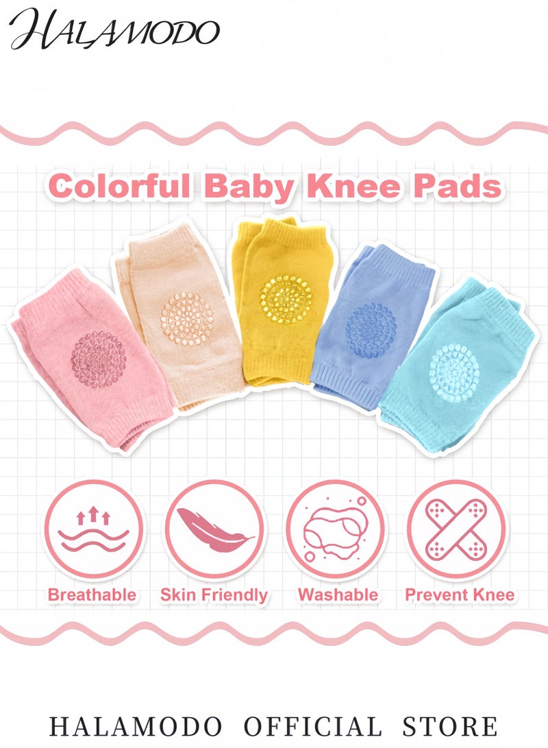 هالامودو 5 قطع واقيات زحف للركب للأطفال مضادة للانزلاق مريحة قابلة للتنفس مرنة عالية للأطفال في مرحلة تعلم المشي - Image 2