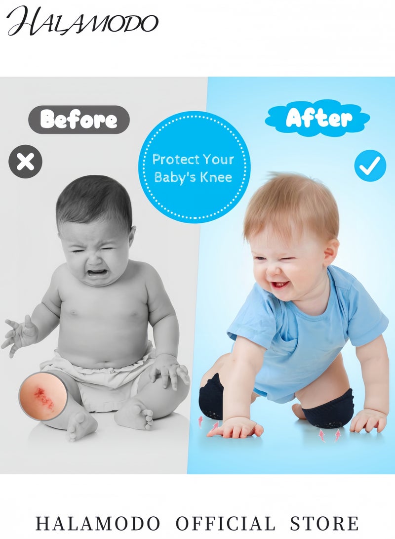هالامودو 5 قطع واقيات زحف للركب للأطفال مضادة للانزلاق مريحة قابلة للتنفس مرنة عالية للأطفال في مرحلة تعلم المشي - Image 3