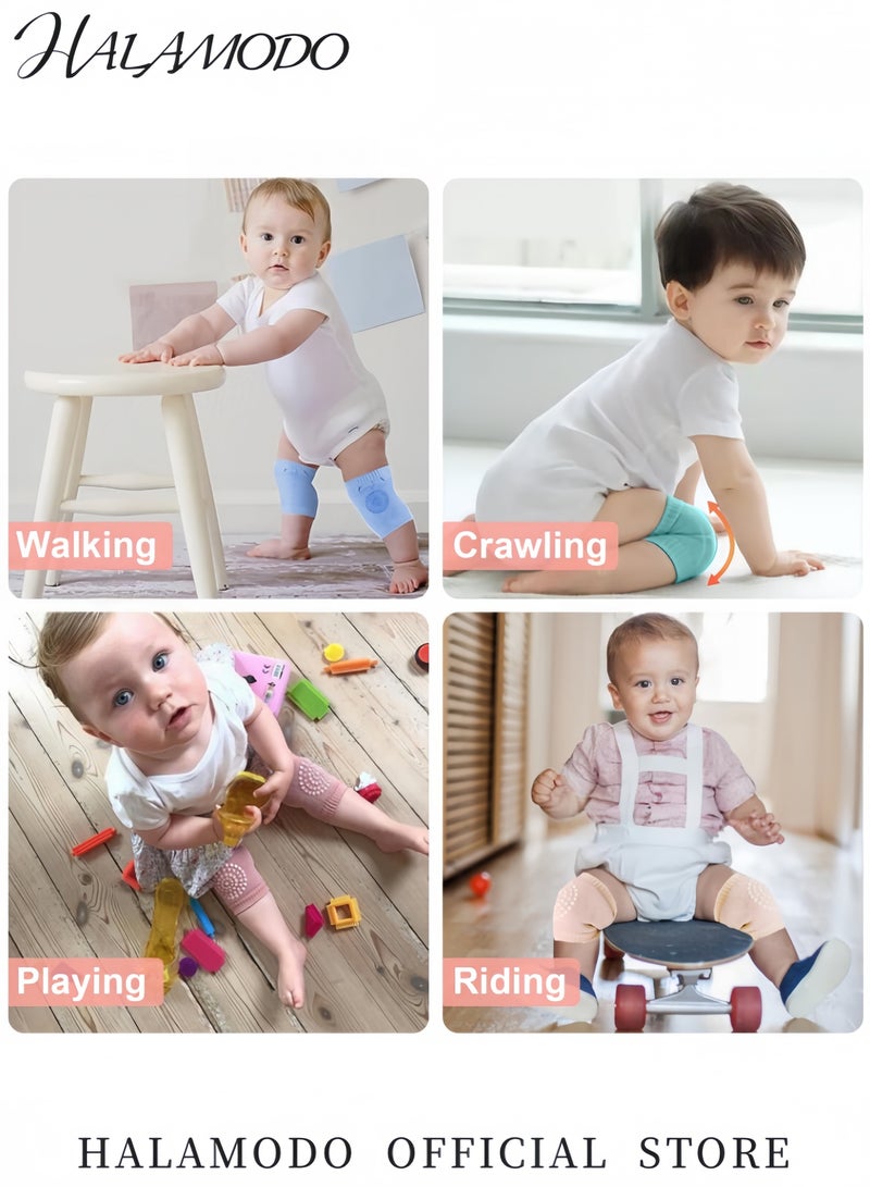 هالامودو 5 قطع واقيات زحف للركب للأطفال مضادة للانزلاق مريحة قابلة للتنفس مرنة عالية للأطفال في مرحلة تعلم المشي - Image 4