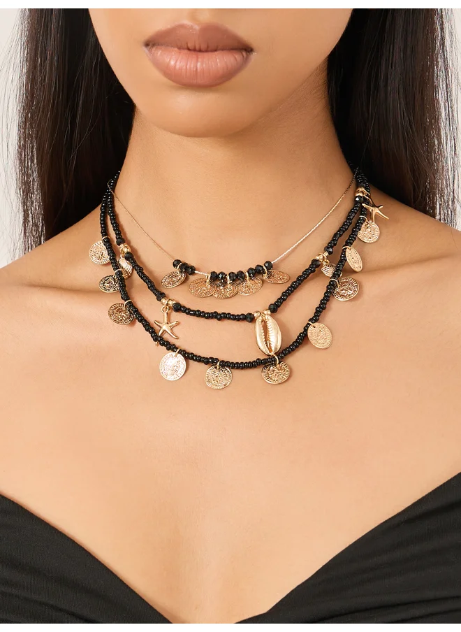 ستايلي Styli Set of 3 - Multi Drop Necklace