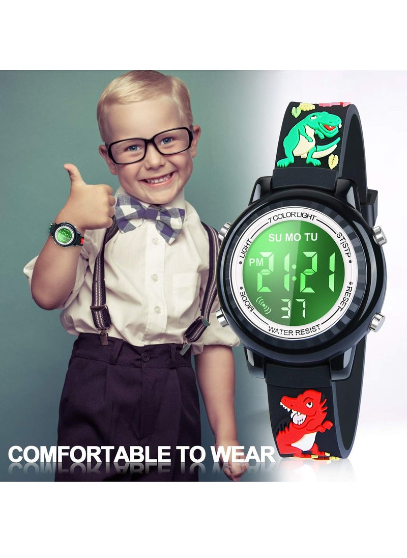 SYOSI SYOSI Kids Watches 3D Cartoon LED Waterproof Children Wrist Watch with Silicone Band Child Gifts for Toddlers Boys Girls  - Image 5