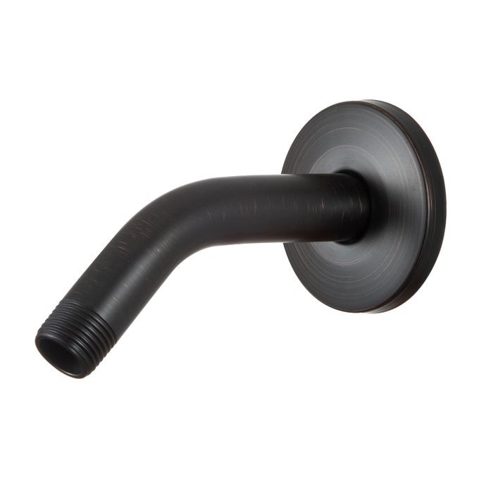SHOWER ARM WITH FLANGE 6 IN OIL RUBBED BRONZE WALL MOUNT REPLACEMENT ANGLE SHOWER HEAD ARM WALLMOUNTED FOR FIXED SHOWER HEAD HANDHELD SHOWERHEAD