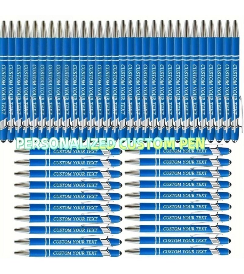 75pcs Red Custom Engraved Metal Ballpoint Pens for Business Gifts - Image 2