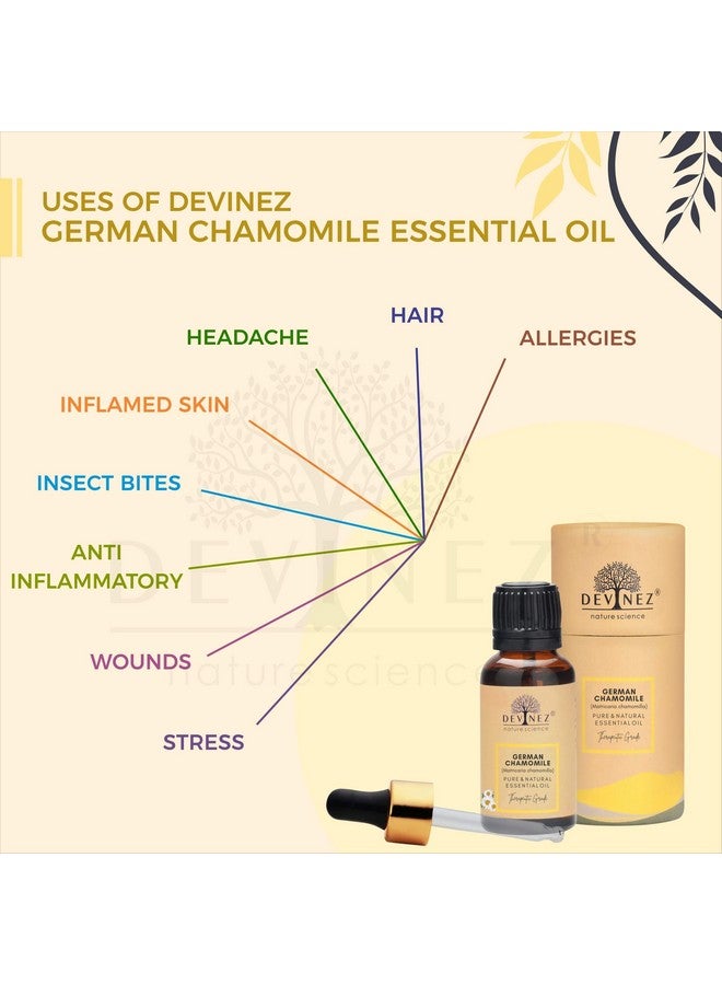 Devinez German Chamomile Essential Oil, 100% Pure, Natural & Undiluted, 100ml in Anodized Aluminum Bottle - Image 3