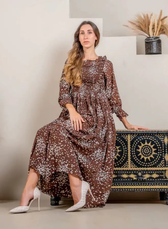 ايديال براون ماكسي: نقاط بيضاء رقيقة - Image 2