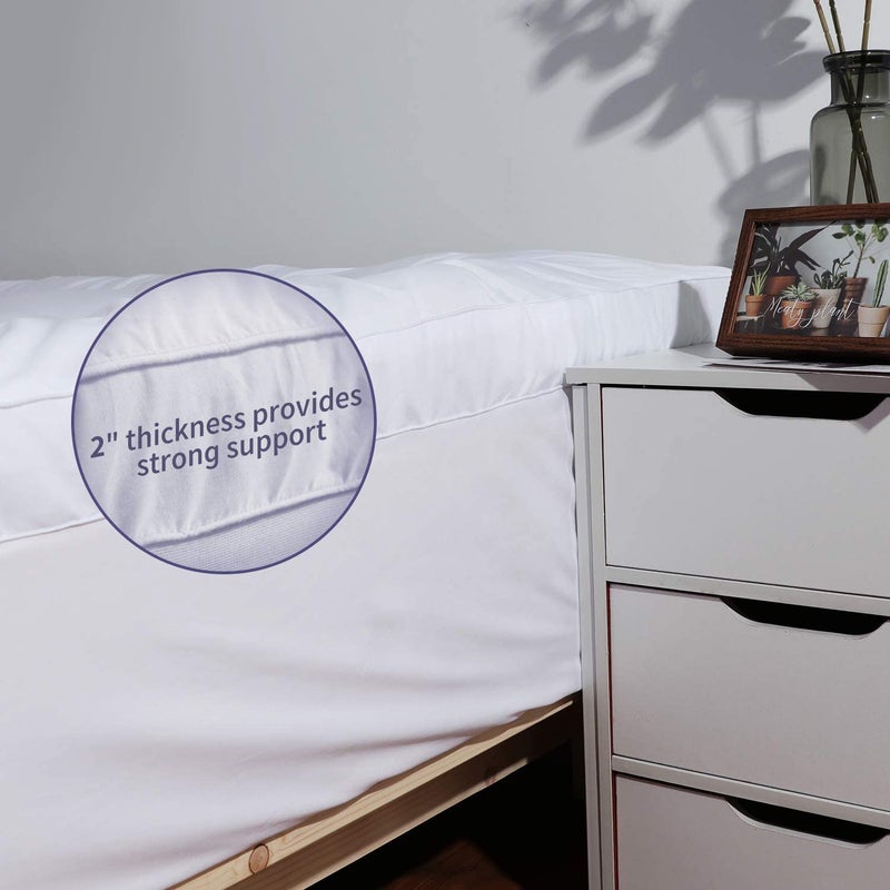 TUNDWAL'S TUNDWALS Soft 500 GSM Mattress PaddingTopper for Comfortable Sleep White 72x78inch - Image 3