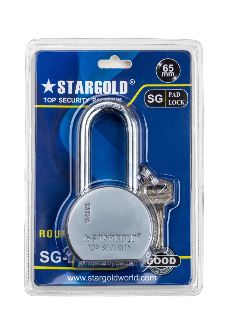 Stargold Padlock 65MM Iron Brass Body With 4 Keys  - Image 2