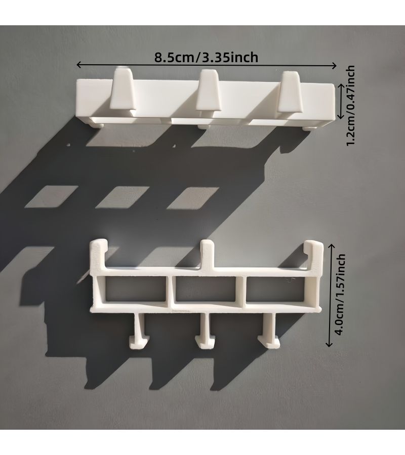 White 3pcs Double Layer Tweezers Holder Organizer Pegboard Compatible Rack - Image 3