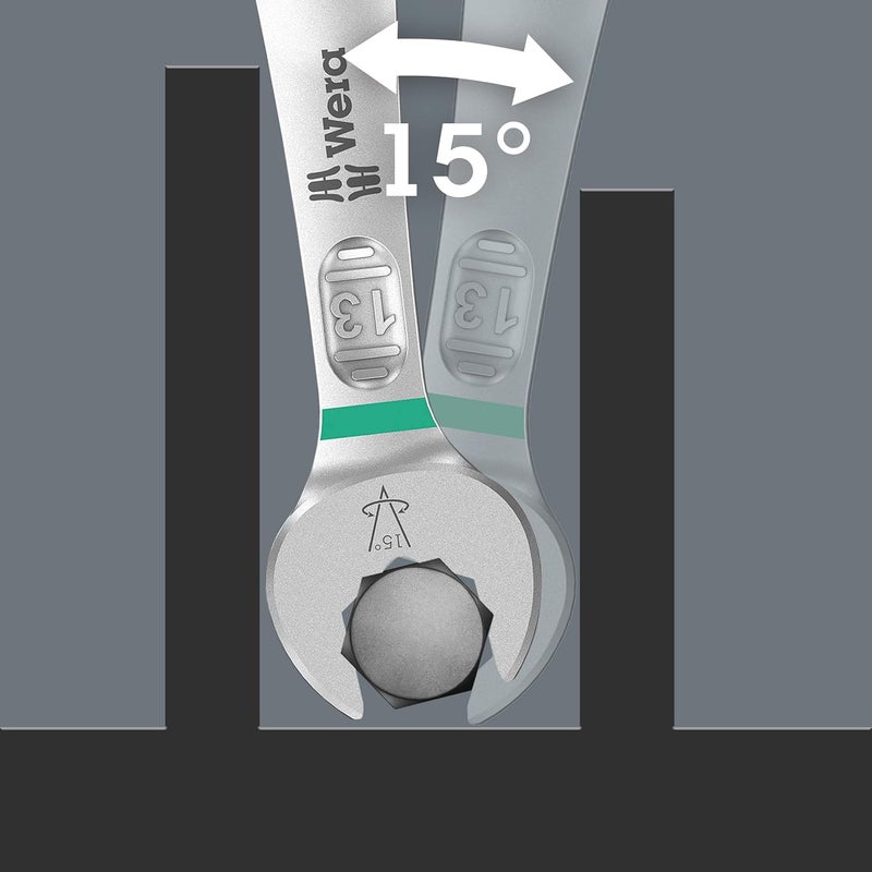 Wera 6003 Joker 5pc Combo Wrench Set Metric in Textile Pouch  - Image 3