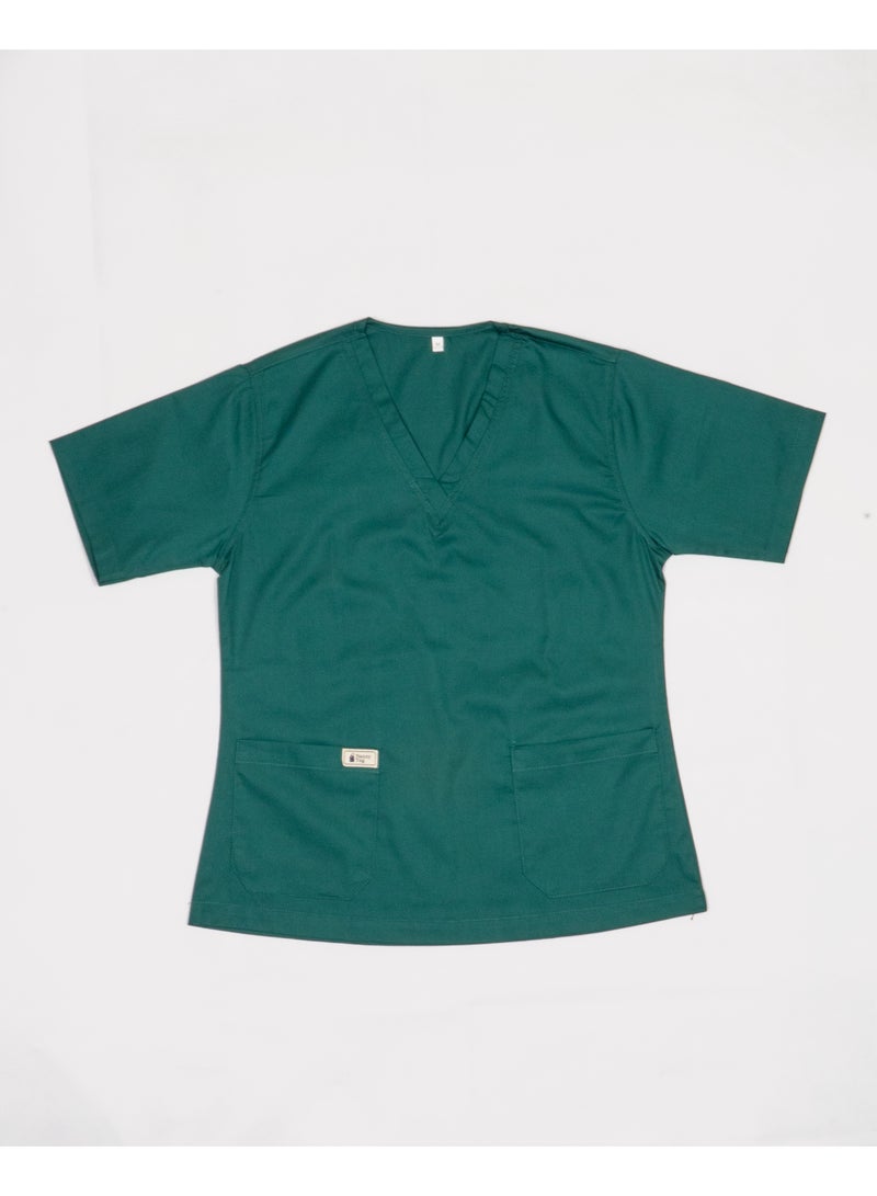Nanny Tag V-Neck Scrub Suit | Premium Stretchable Medical Uniform with Utility Pockets - Image 2