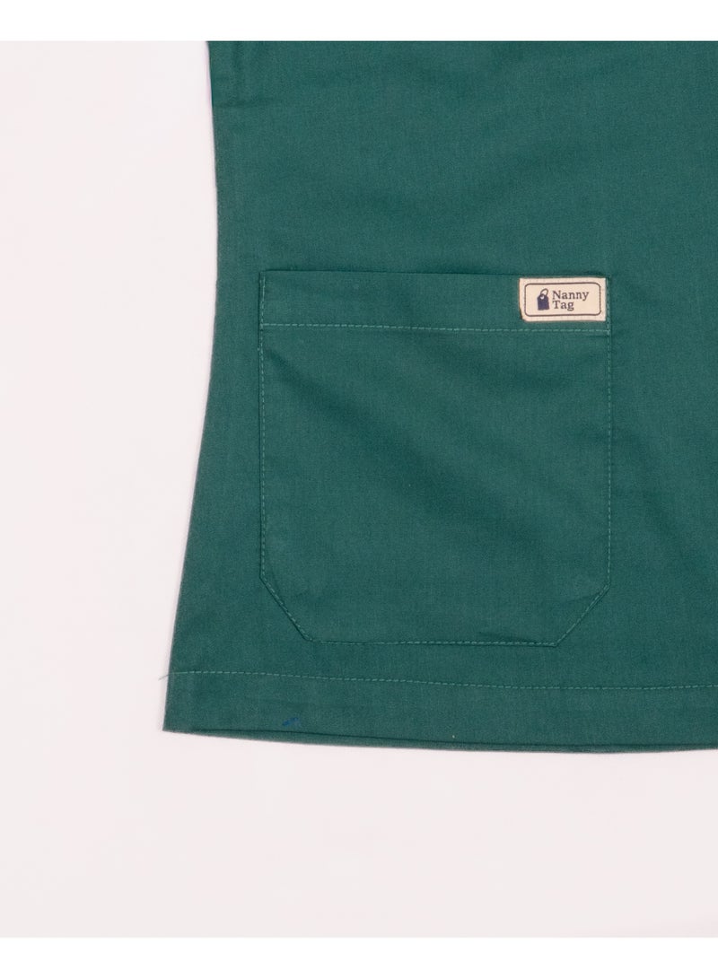 Nanny Tag V-Neck Scrub Suit | Premium Stretchable Medical Uniform with Utility Pockets - Image 3