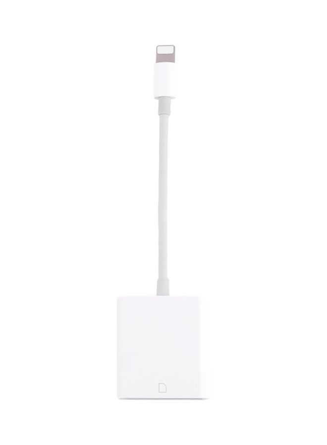 NIBEMINENT Memory Card Reader Adapter For Apple iPhone White  - Image 1