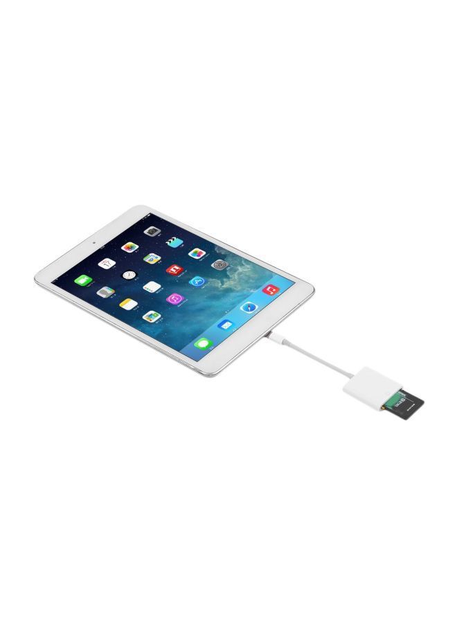 NIBEMINENT Memory Card Reader Adapter For Apple iPhone White  - Image 2