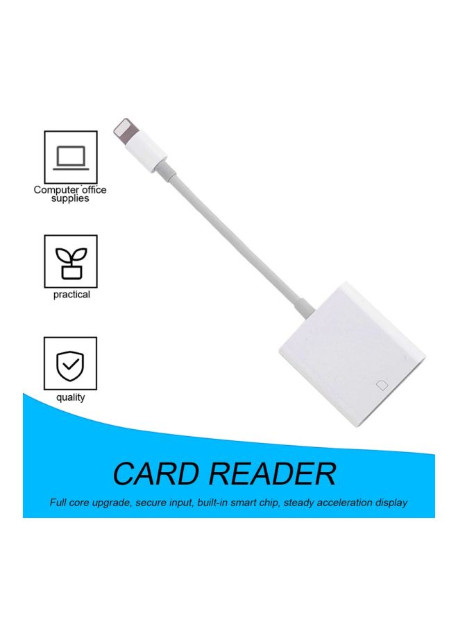 NIBEMINENT Memory Card Reader Adapter For Apple iPhone White  - Image 4