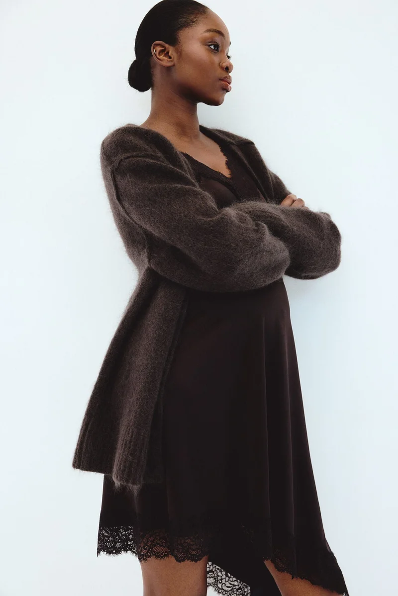 H&M MAMA Lace-trimmed strappy dress