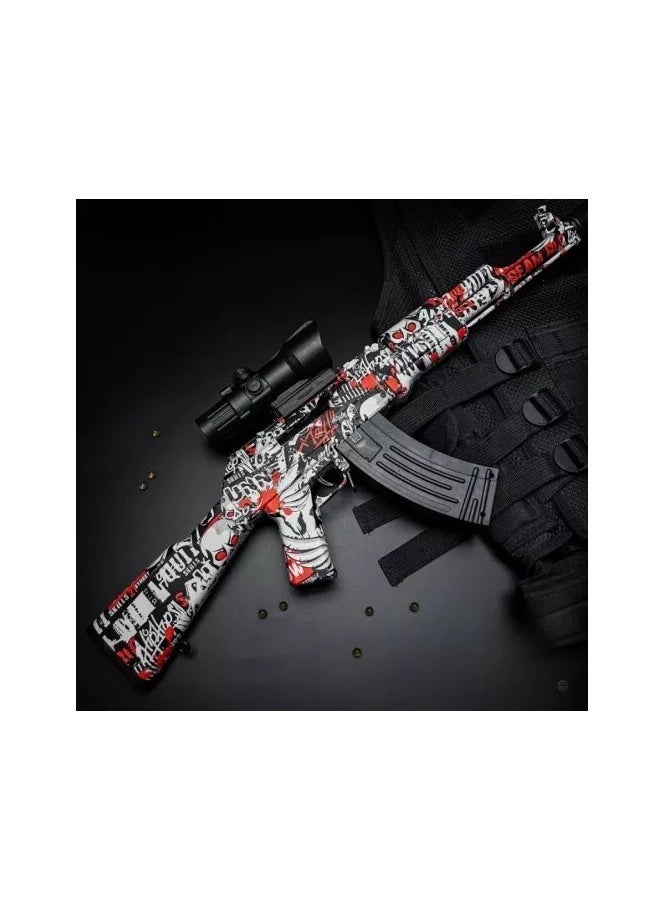 AK47 Toy Gun Sniper Rifle with Soft Bullet Shell Ejecting Blaster,Realistic AK-47 Kids Toy Set, Safe Foam Dart Shooter with Accessories
