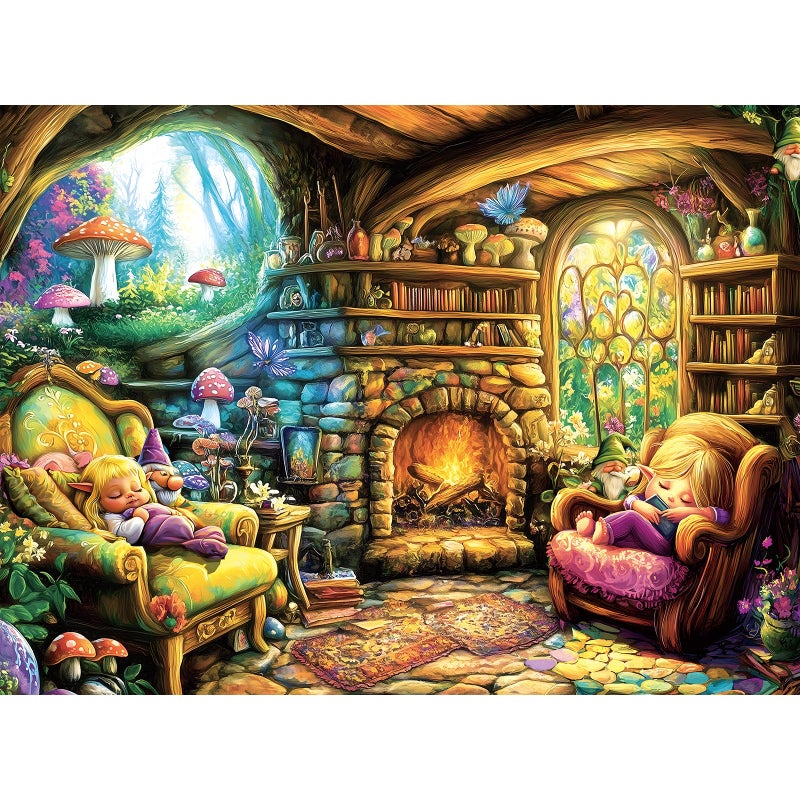 MINIWAN Elf Mushroom House 1000 Piece Puzzle for Adults Fun Puzzles for Adults 1000 Pieces with HD Print Poster 275 X 197 Dust Free for Gifts Birthday Holiday Party Family Games Lovers - Image 3