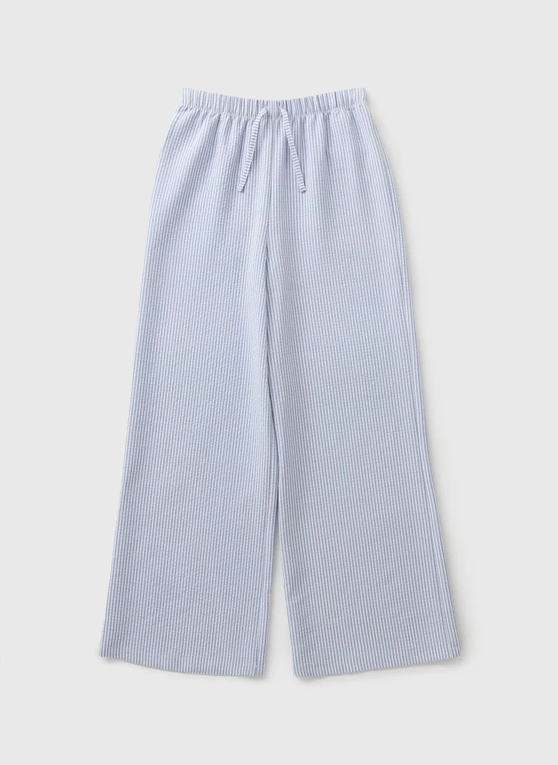 Matalan Girls Blue Stripe Trousers