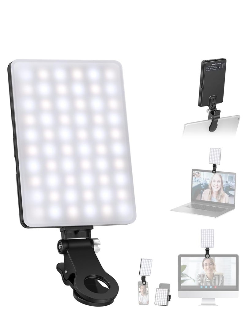 Beyond Basics - 60 LED Rechargeable Video Conference Video Light with Front & Back Clip, Adjusted 3 Light Modes for Phone, Smart Phone , iPad, Cameras, Laptop, Makeup, Selfie, Vlog - Image 1