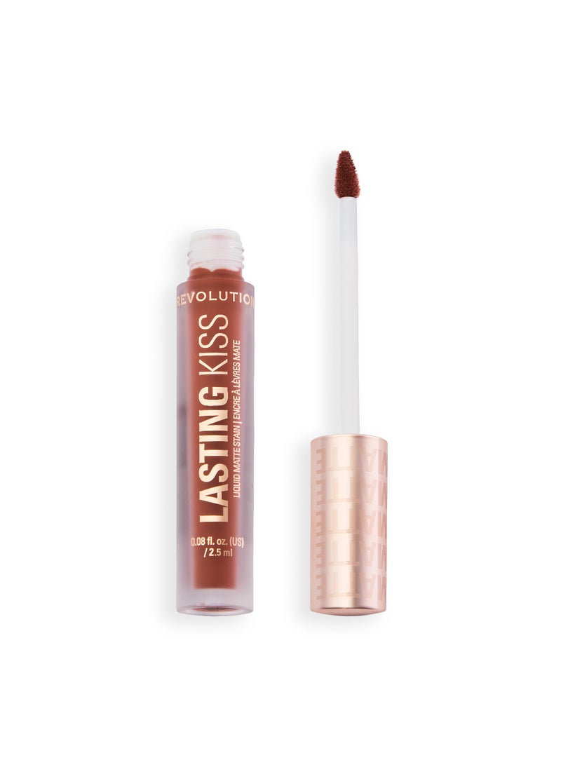 REVOLUTION Makeup Revolution Lasting Kiss Liquid Lipstick – Long-Lasting Matte Suede Nude - Image 3