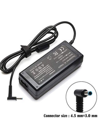Replacement 3.33A 65W 4.5X3.0 Blue Tip Laptop Ac Adapter Charger For Hp Black - view 2