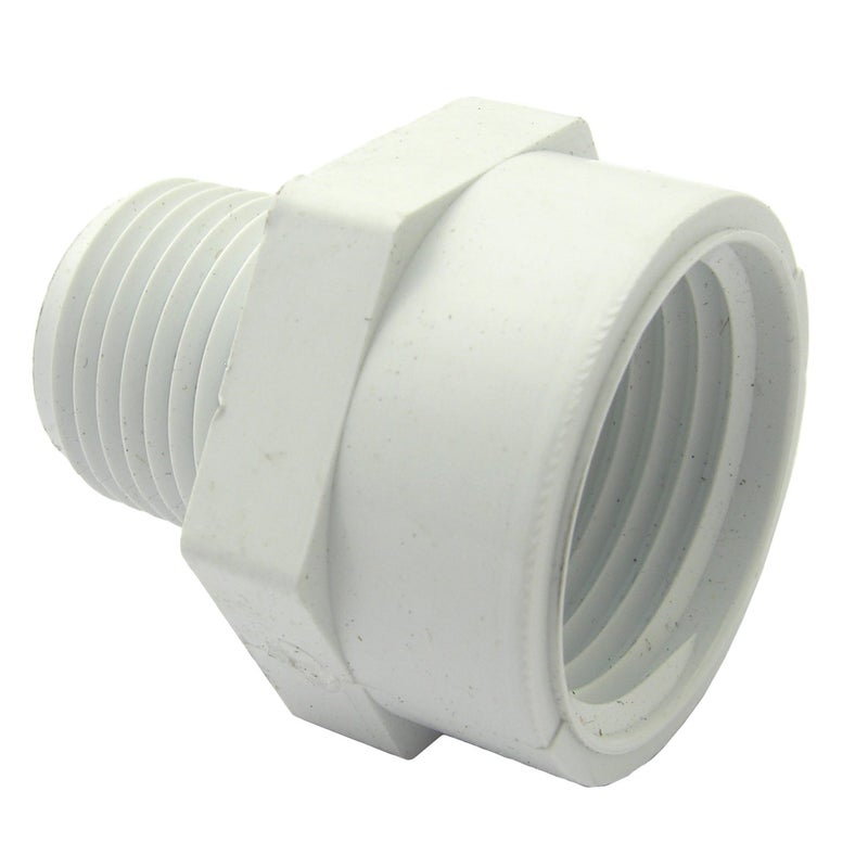 LASCO محول خرطوم LASCO 15-1635 من PVC مع خيط خرطوم أنثوي 3/4 بوصة وخيط أنبوب ذكري 1/2 بوصة، أبيض - Image 5