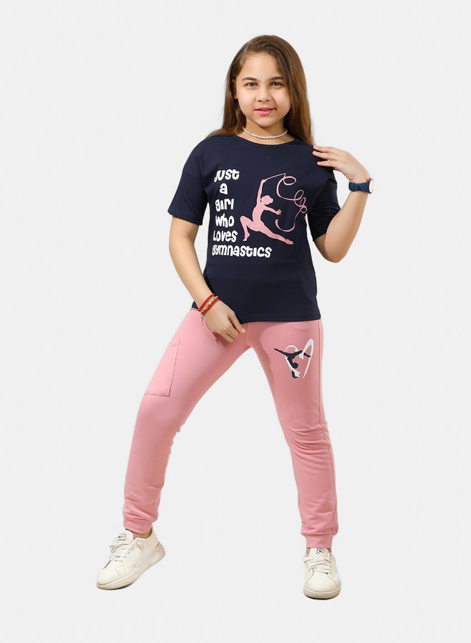 ريمينت بيجاما للبنات برسمة راقصة الباليه - Image 2